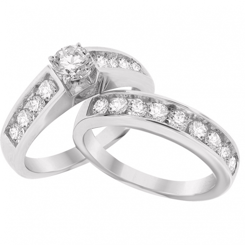 1.00CT Bridal Set – Engagement ring & Band