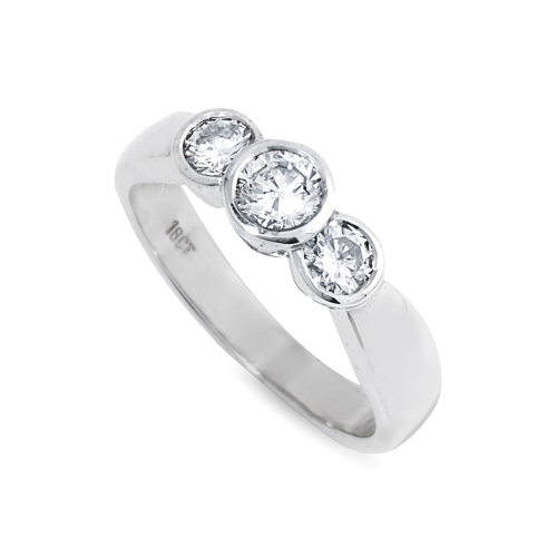 0.80ct Three Stone Diamond Ring