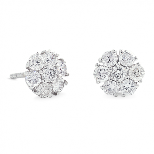 1.00 ct Diamond Petite Flowers Studs