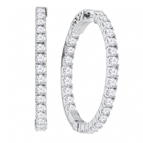 1.00CT Diamond &lsquo;In - Out&rsquo; Hoops