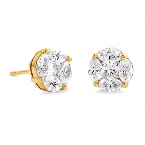 2.00CT Marquise Collection Diamond Stud Earrings
